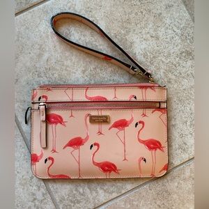 Kate Spade Flamingo wristlet
